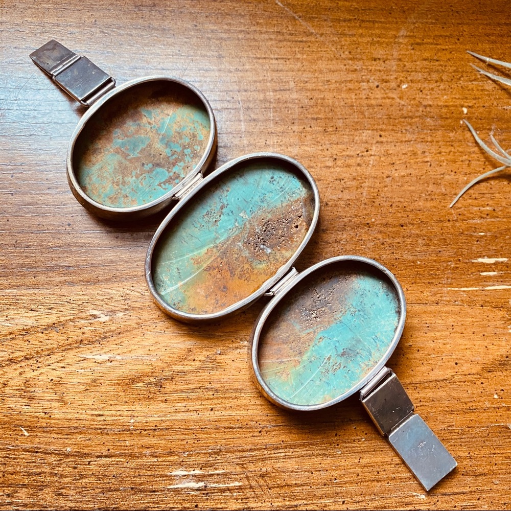 Xtra Large Genuine Turquoise Sterling Bracelet - Picture 6 of 8